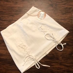 White Jean Skirt